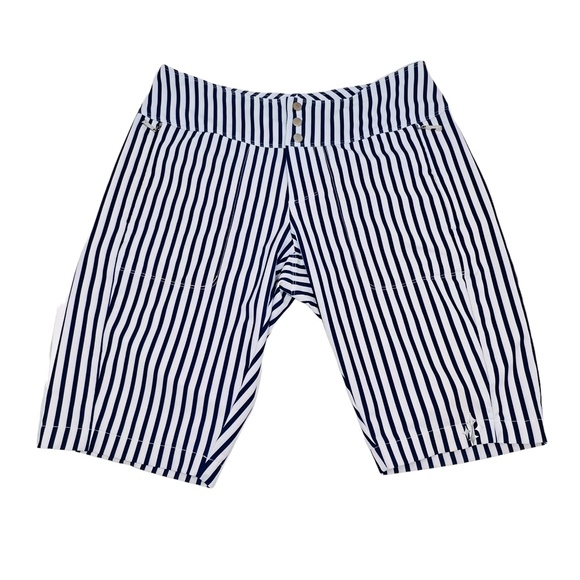 Jofit women's navy stripe bermuda length golf shorts size 2 ⛳️ - Picture 2 of 8